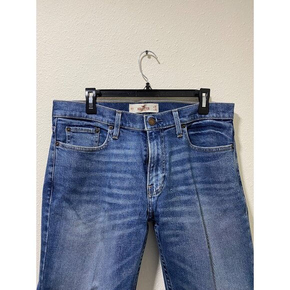 Hollister Men’s Slim Straight Jeans W32 L32 Epic Flex Blue - Picture 3 of 12